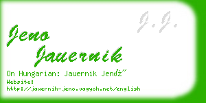 jeno jauernik business card